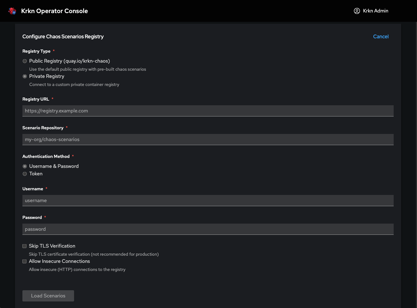 Private Registry Configuration
