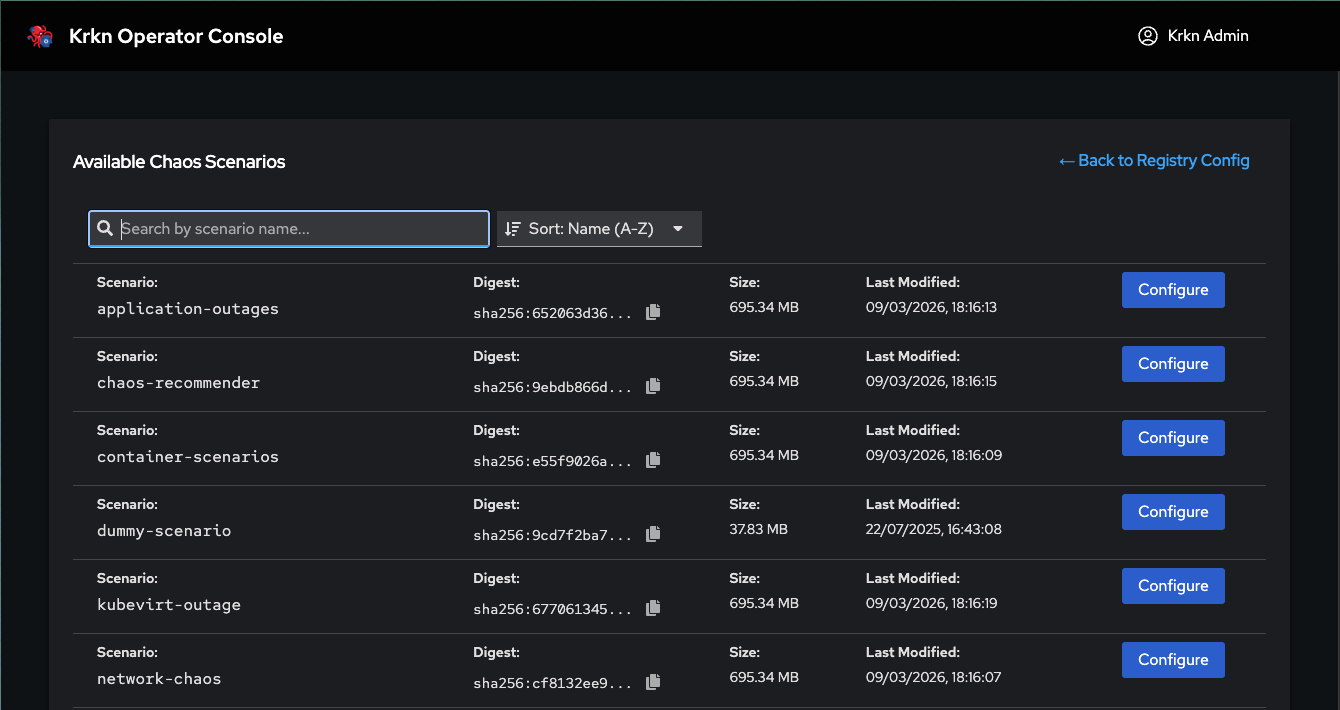 Select Chaos Scenario